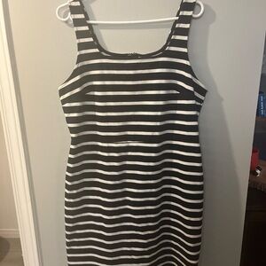 Black and White Striped Dress